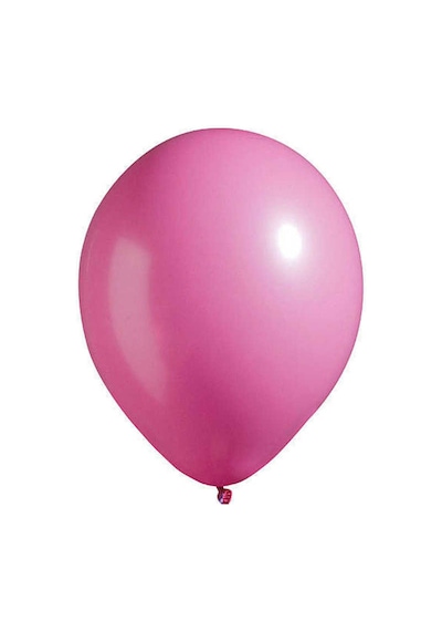Metalik Balon 12 Inç Baskısız 100 Adet Fuşya