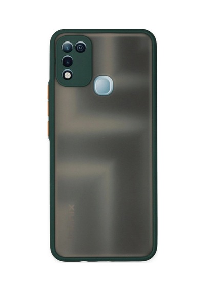 İnfinix Hot 10 Play Kılıf Montreal Silikon Kapak - Yeşil Düz Renkli