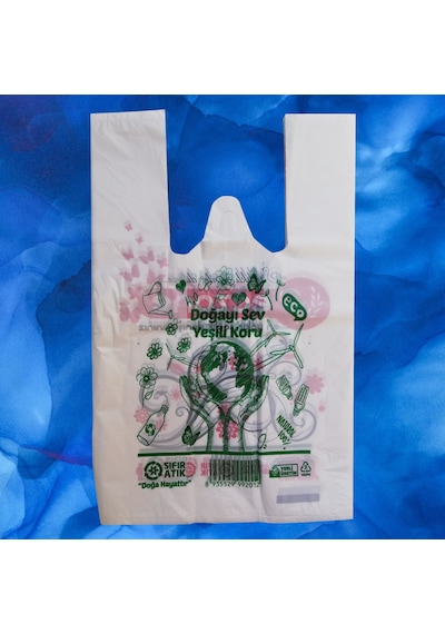 Bio Eczane Poşeti Baskılı Mini Atlet Poşet 22X35 Cm 1000 Adet