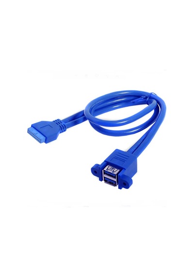 2 Port Usb 3.0 Dişi To 20 Pin Dişi Anakart Vidalı Panel Tip Kablo