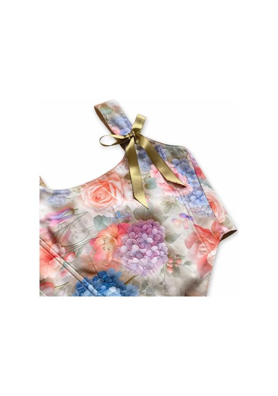 L'aura Corset Pastel Çiçek Desenli Bayan Korse Büstiyer Çok Renkli