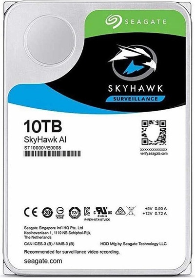 Seagate Skyhawk Aı 3.5" 10tb 256mb St10000ve0008 7200rpm Güvenlik Hdd