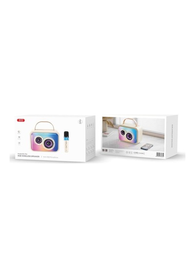 20w Rgb Işıklı Kablosuz Bluetooth Hoparlör Ve Karaoke Mikrofon Seti F54