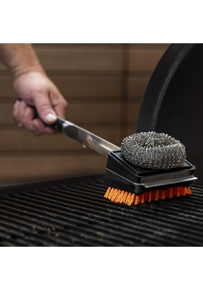 Lexroo 1517365r06 Blacksmith Combo Izgara Fırçası, Değiştirilebilir Naylon Ve Çelik Yün Başlıklı