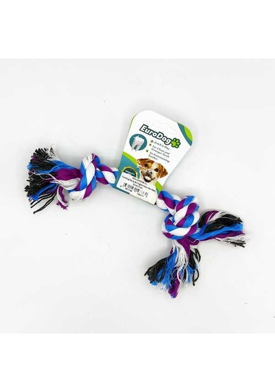 Eurodog Diş İpi İki Düğüm Kalın Mor Mavi Beyaz20cm N708