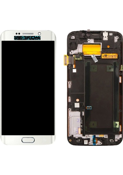 Samsung Galaxy S6 Edge Sm-g925 Lcd Ekran Dokunmatik Çıtalı Beyaz