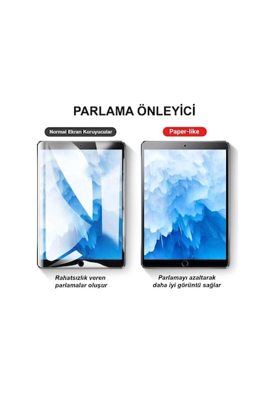 Apple Uyumlu iPad 10.2 8.nesil Ve 9. Nesil Paper-like Ekran Koruyucu Kağıt Hissiyatlı Kırılmaz Cam Kılıf
