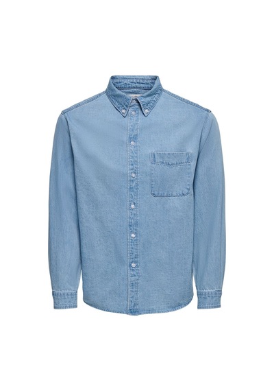 ONLY & SONS Onsorson Regular Yfm Dnm Shırt Noos Erkek Mavi Gömlek - 22036600