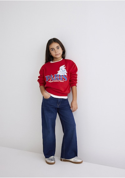Mavi - Bugs Bunny Baskılı Kırmızı Sweatshirt 7s10071-70471 Kırmızı Mavi - Bugs Bunny Baskılı Kırmızı Sweatshirt 7s10071-70471 Kırmızı