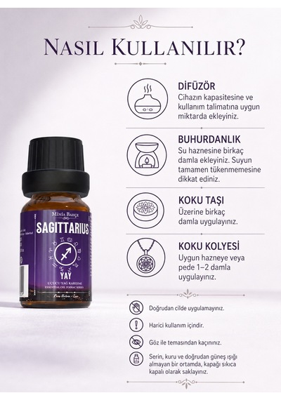 Minia Bahçe Yay Burcu Uçucu Yağ Karışımı 10 ML