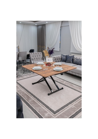 Home Üst Tabla Mdf Urartu Oval Köşe Alt Siyah Renk