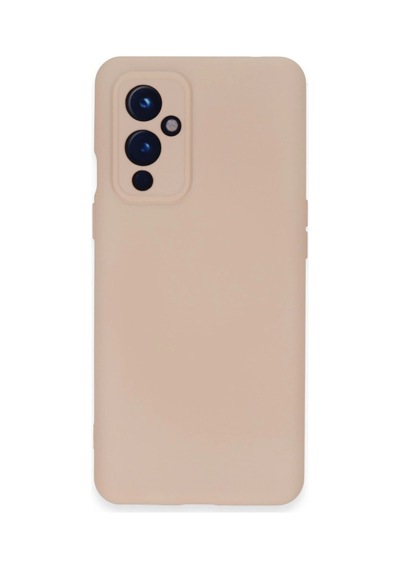 One Plus 9 Kılıf Nano İçi Kadife Silikon - Pudra -