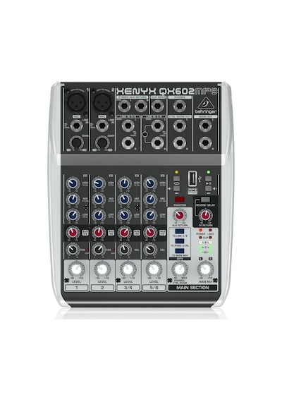 Behringer Qx602Mp3 Mp3 Çalar Multi-Fx Özellikli 6 Girişli Mixer