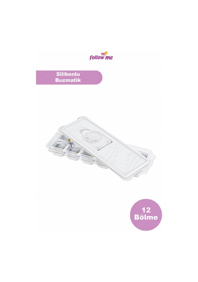 12 Bölmeli Silikonlu Buzmatik Beyaz