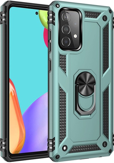 Newface Samsung Uyumlu Galaxy A33 5g Kılıf Sofya Yüzüklü Silikon Kapak - Yeşil Yeşil