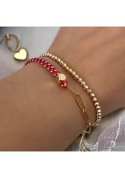 Marteniçka Kombin Bileklik Top-küp Altın - Gold