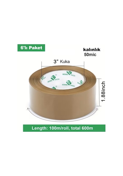Jokey Ambalaj TABA Koli Bandı En:45mm METRAJ: 100metre (6.adet)