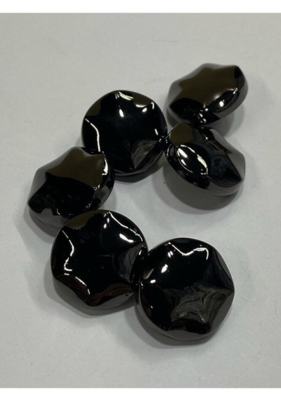 Metal Düğme/hırka Yelek Boyu/ 6 Lı Set/1,8 Cm/jx18/siyah