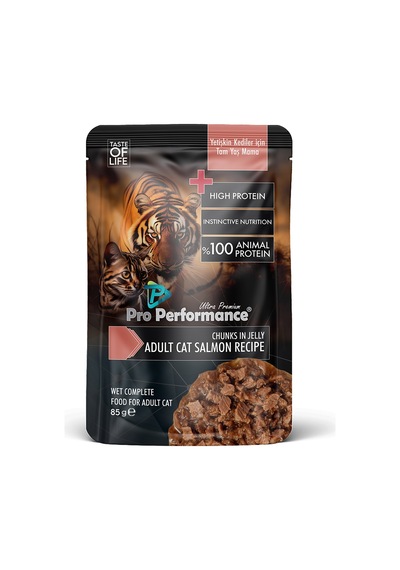 Pro Performance Somonlu Parça Etli Pouch Yetişkin Kedi Konservesi 85 Gr 24'lü Paket