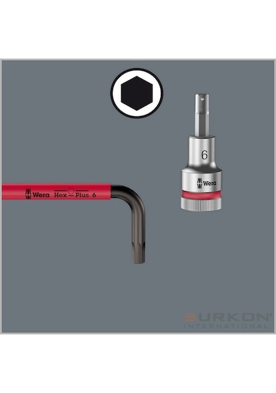 Wera 3950 SPKL Hexplus Renkli Topbaş Alyan Anahtar 6x172mm 05022666001