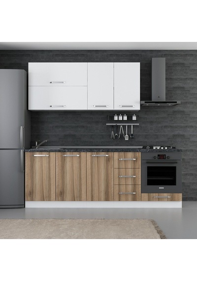 Minar 230 Cm Mutfak Dolabı Beyaz Dore 230-d3