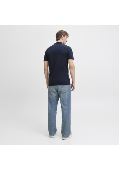 Jack & Jones Erkek Nakis Detayli Polo Yaka Tisört - Paulos - 12175007 Lacivert