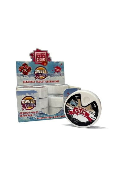 Sweet Fresh Çilek Aromalı Şekersiz Şeker 10gr 10'li Paket