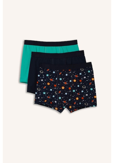 Defacto Desenli 3lü Boxer Set Erkek Çocuk E3367a826hsnv135 Lacivert-nv135