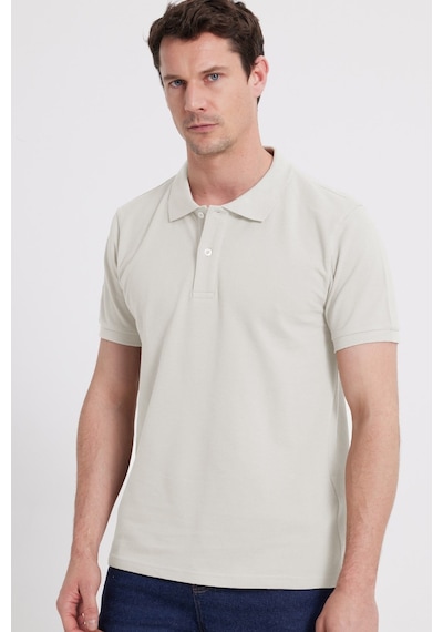 Tudors Erkek Slim Fit Dar Kesim %100 Pamuk Kısa Kollu Polo Yaka Yeşil Tişört-50261