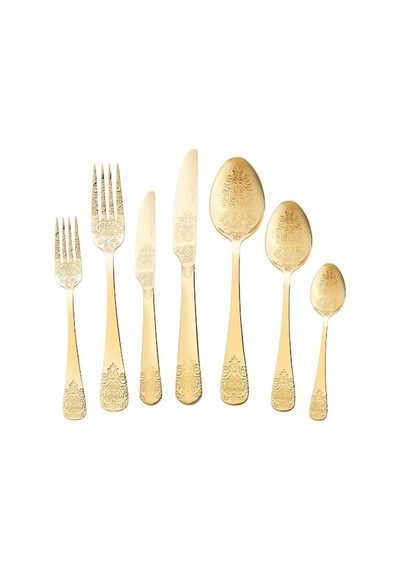 Karaca  Elegance Bellatrix Gold 12 Kişilik 84 Parça Çatal Kaşık Bıçak Takımı