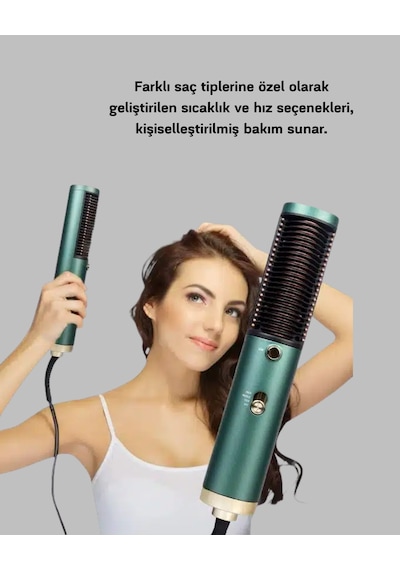 Hnrlıshp İyon Teknolojili Profesyonel Saç Kurutma Ve Şekillendirme Makinesi 360 Dönebilen