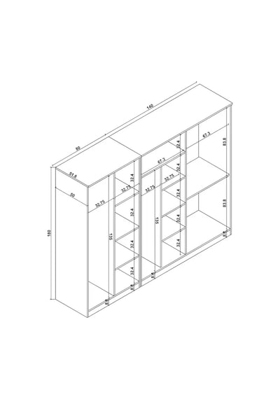 Kardelen Serisi Atlantik Çam 6 Kapaklı 9 Raflı 220 Cm Elbise Dolabı- Gardırop Seti Atlantik Çam Kardelen Serisi Atlantik Çam 6 Kapaklı 9 Raflı 220 Cm Elbise Dolabı- Gardırop Seti Atlantik Çam