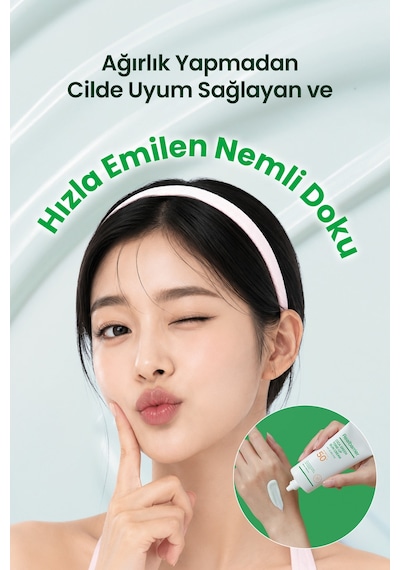 Hassas Cilde Sakin Görünüm Sunan Ton Eşitleyici Güneş Kremi Realbarrıer Cica Green Tone-up Sun Cream