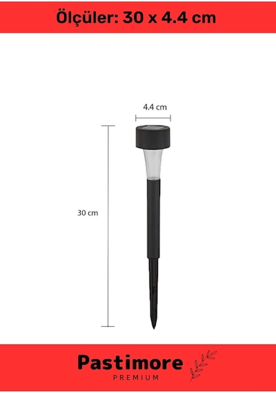 Kablosuz Su Geçirmez Dayanıklı Şık Solar Güneş Enerjili Bahçe Lambası Plastik Saplama 30cm - 3 Adet