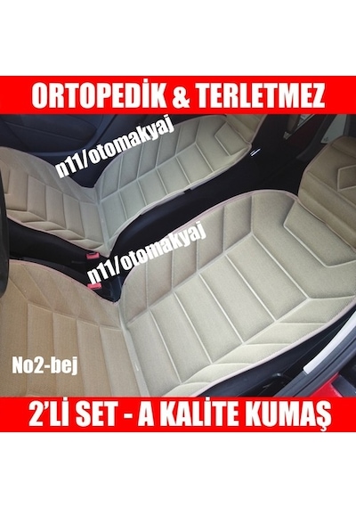 Oto Koltuk Kılıfı Minderi 2Li Ön Koltuk Ortopedik Süngerli