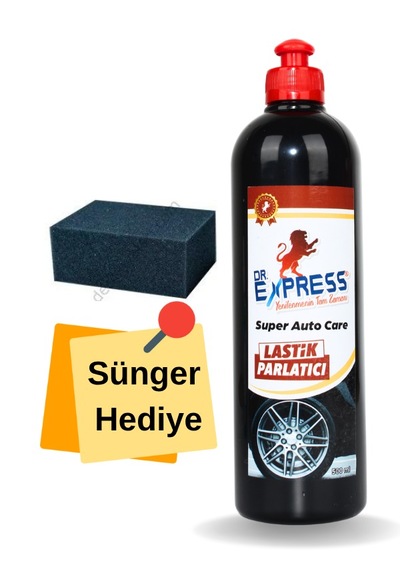 Premium Lastik Parlatıcı Jel 500 Ml Uzun Süre Etkili Yeni Görünüm Pratik Uygulama Sünger Hediyeli