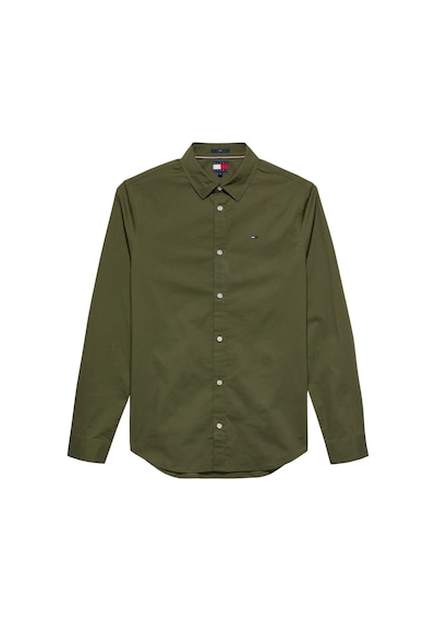 Tommy Hilfiger Tjm Original Stretch Yeşil Erkek Gömlek-16376