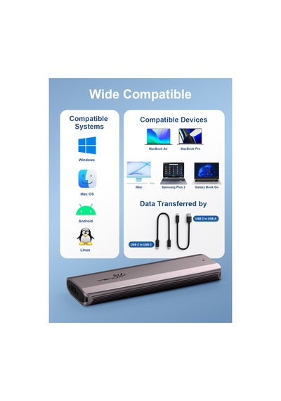 Sd4, M.2 Ssd Kutusu - Nvme/ngff Sata Destekli Usb 3.2 Gen2 10gbps Type-c Harici Disk Kabı
