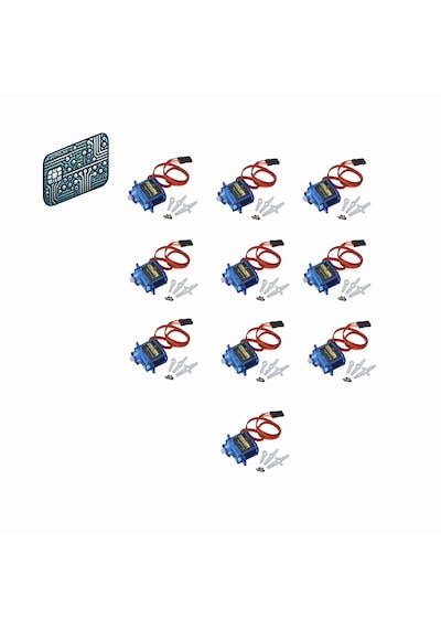 10 Adet- Sg90 Rc Mini Servo Motor 180 C