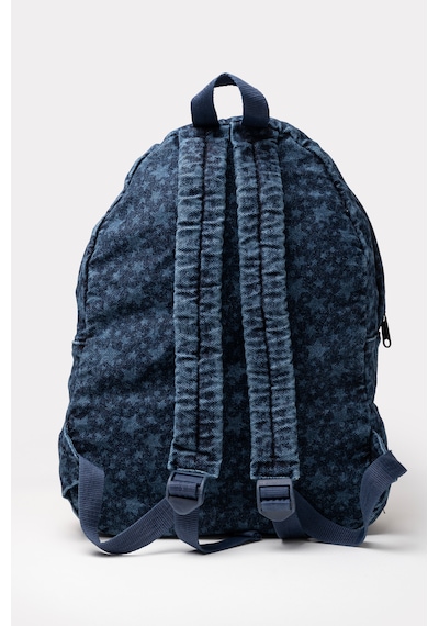 İcone Bag Icone Unısex Sırt Çantası, Yıkamalı Denim Çanta, Fermuar Kapamalı, Kot Sırt Çantası Kot Mavi