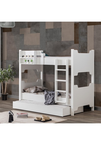 Mdf Profil Ranza , Avrasya Ayrılabilir Ranza , Yavrulu Ranza Beyaz 90 x 200 CM
