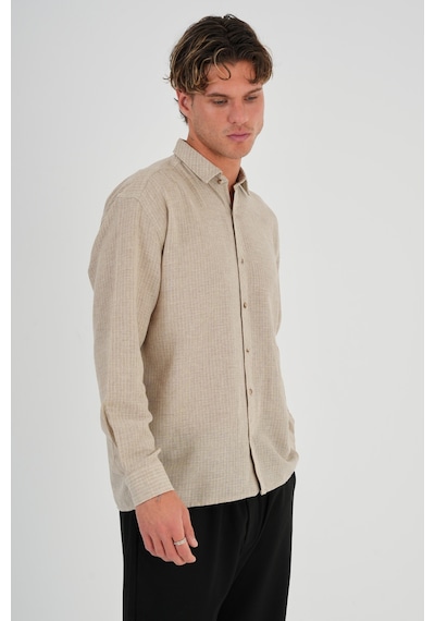 Redline Veste Erkek Oversize Gömlek Bej