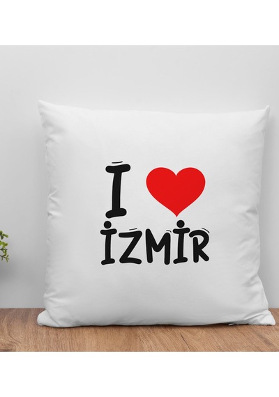 BK Gift I Love İzmir Tasarımlı Yastık - Model 1