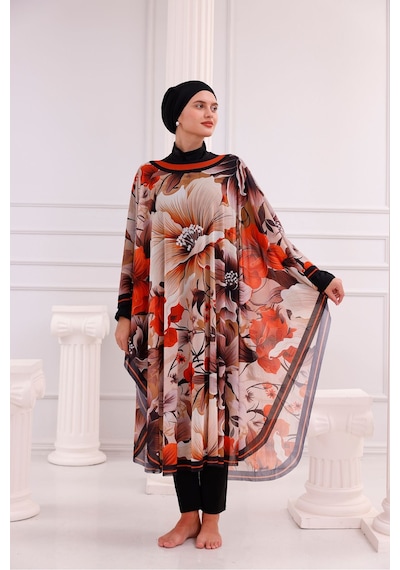 Tarzını Seç Kimono Pareo - Tesettür Pareo - Belek Model 240x135 Cm Çok Renkli