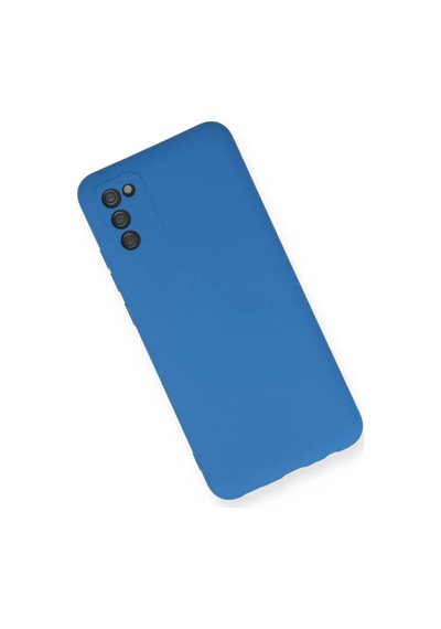 Newface Samsung Galaxy A03s Kılıf Nano İçi Kadife Silikon - Mavi