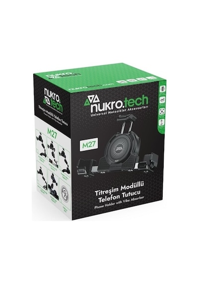 Nukrotech M27 Gidon Bağlantılı Titreşim Modüllü Telefon Tutucu