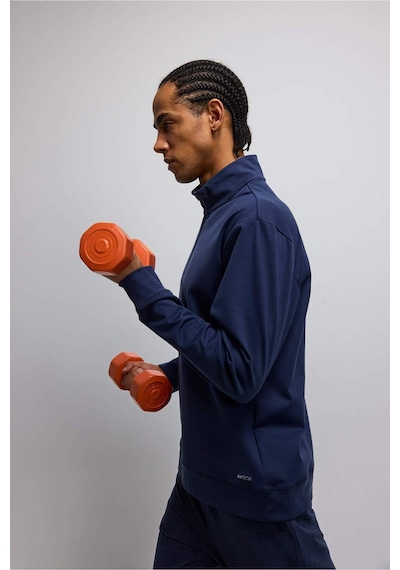 Defacto Standart Fit Sporcu Sweatshirt, F7591ax26spnv253 Lacivert-nv253