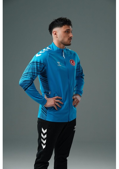 Hummel Milli Takım Line Kamp Eşofman Üstü Turkuaz