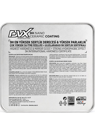 Dvx 9h Nano Ceramic Coating 30 Ml