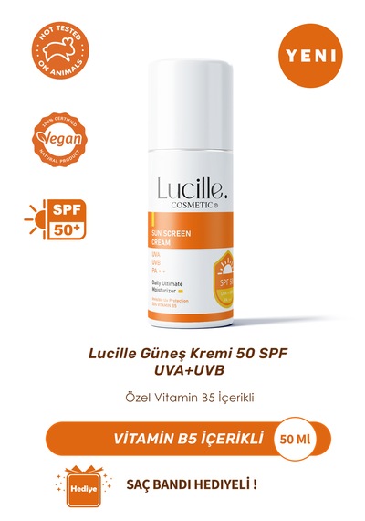 Lucille Güneş Kremi 50 Spf -uva+uvb Özel Vitamin B5 İçerikli